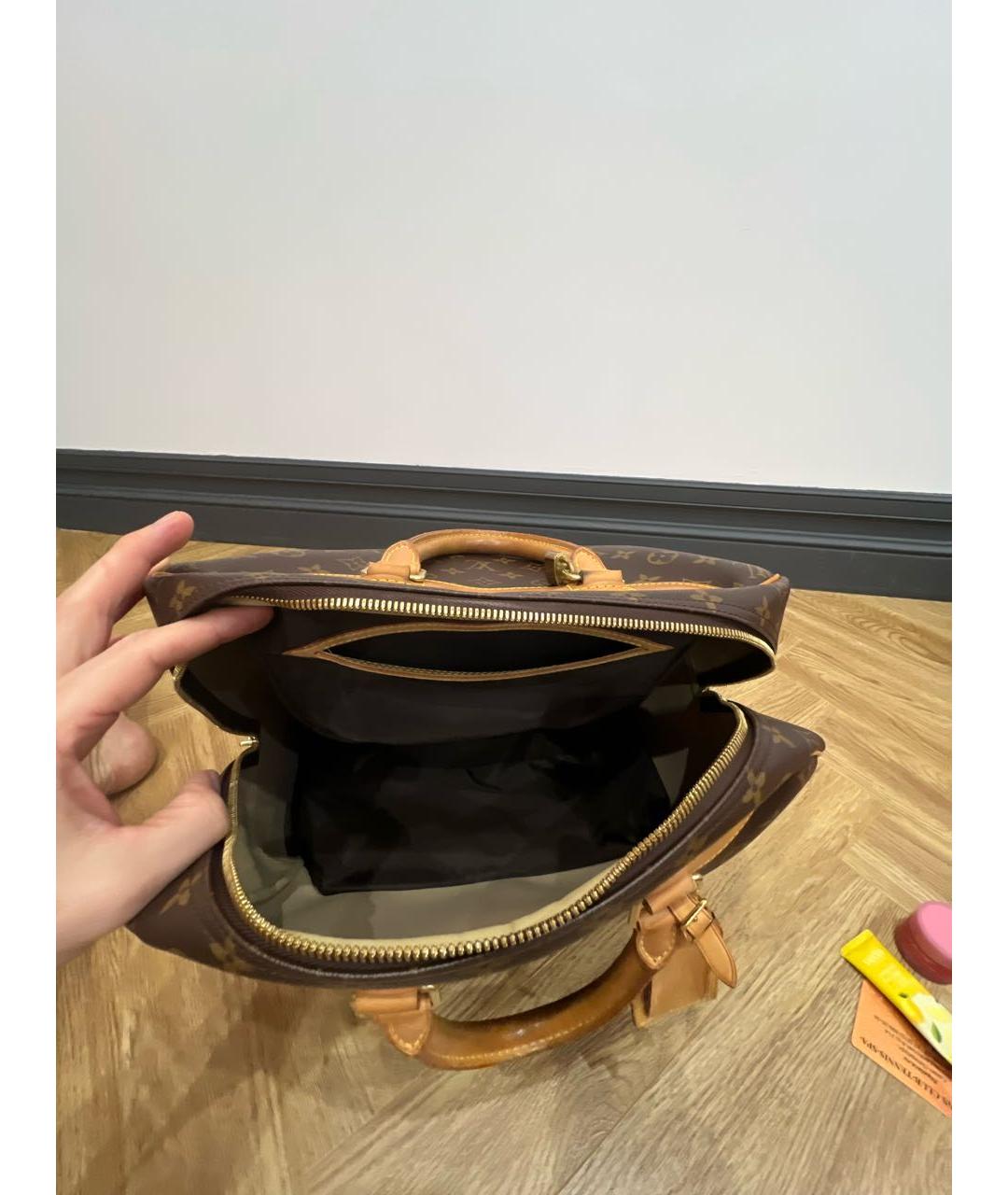 LOUIS VUITTON Коричневая кожаная дорожная/спортивная сумка, фото 4