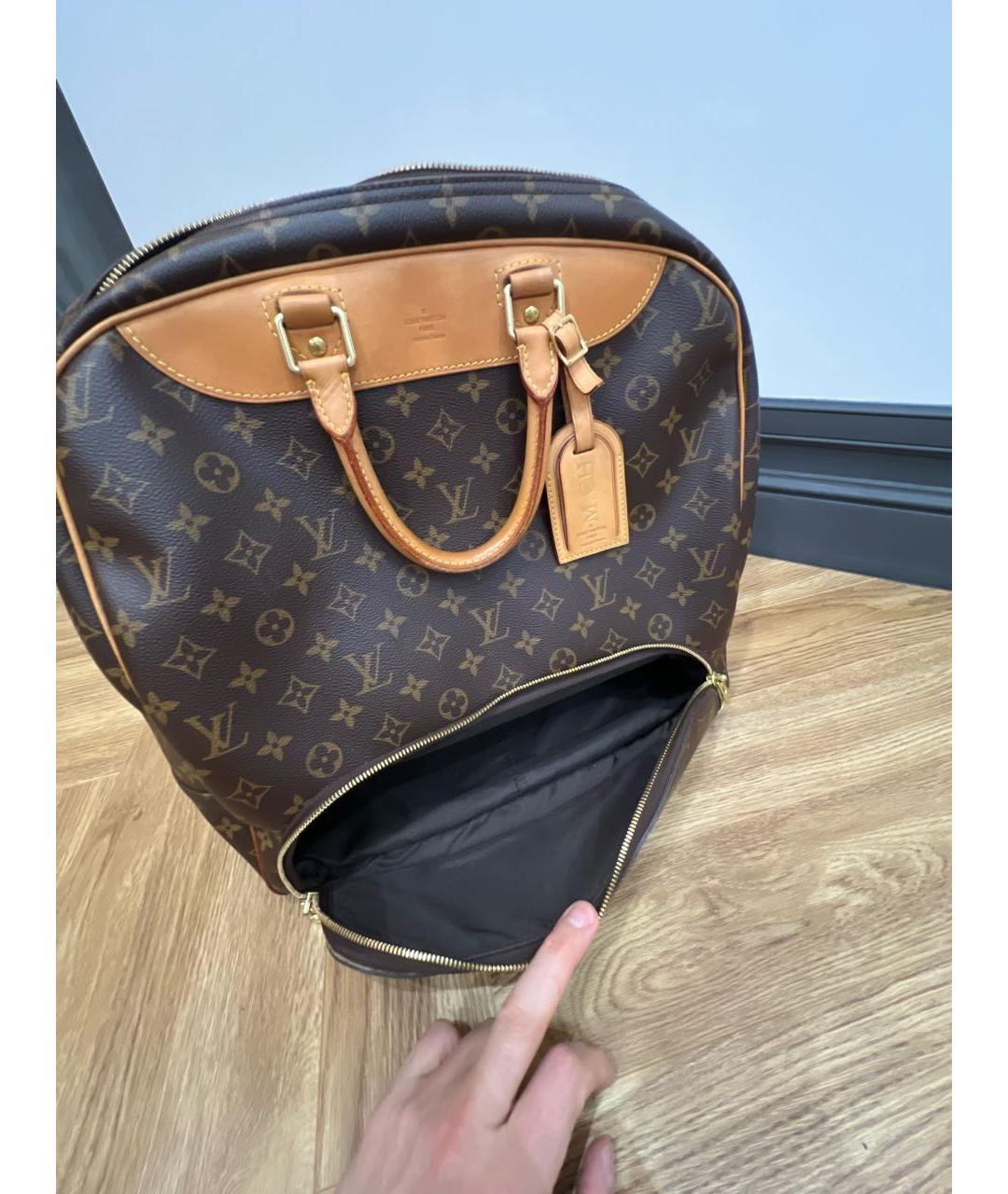 LOUIS VUITTON Коричневая кожаная дорожная/спортивная сумка, фото 6