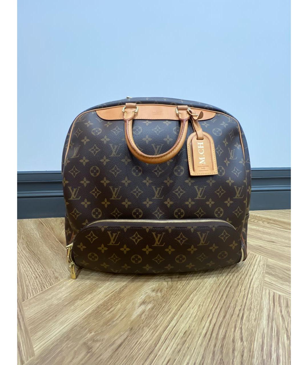 LOUIS VUITTON Коричневая кожаная дорожная/спортивная сумка, фото 7