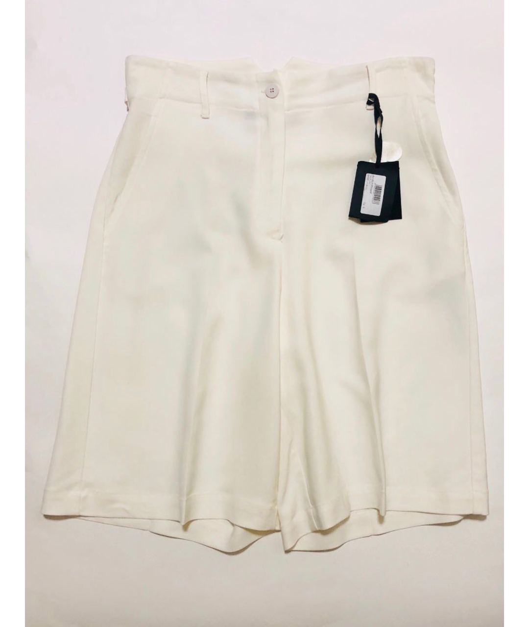 TWIN-SET Белая вискозная юбка-шорты, фото 4