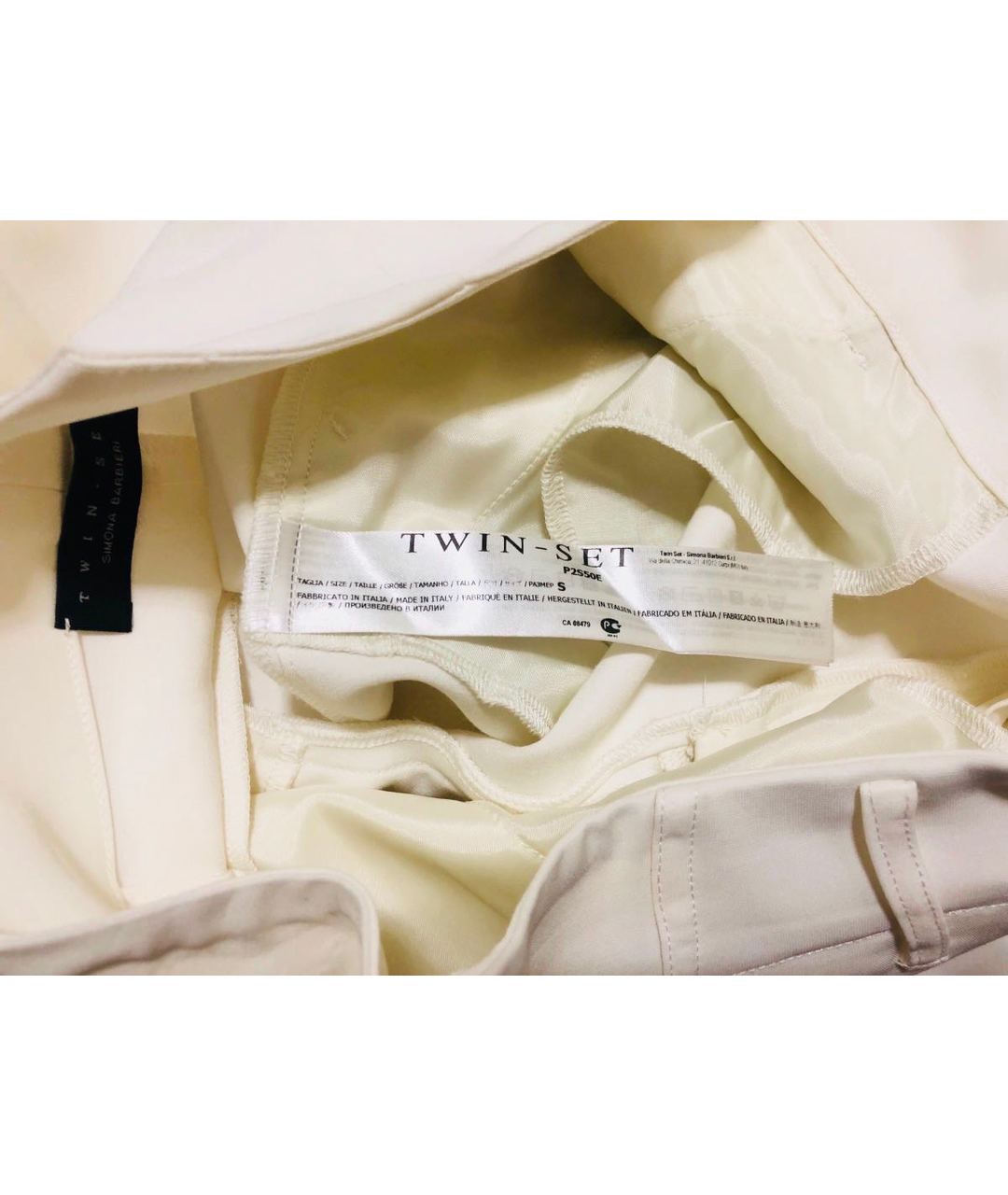 TWIN-SET Белая вискозная юбка-шорты, фото 7