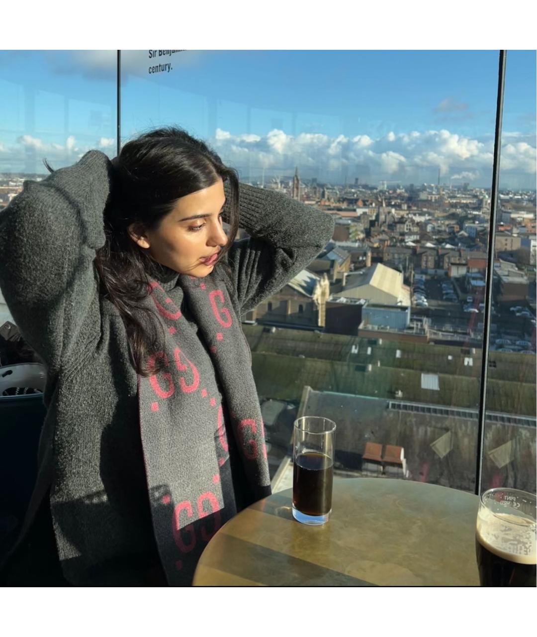 GUCCI Серый шерстяной шарф, фото 7