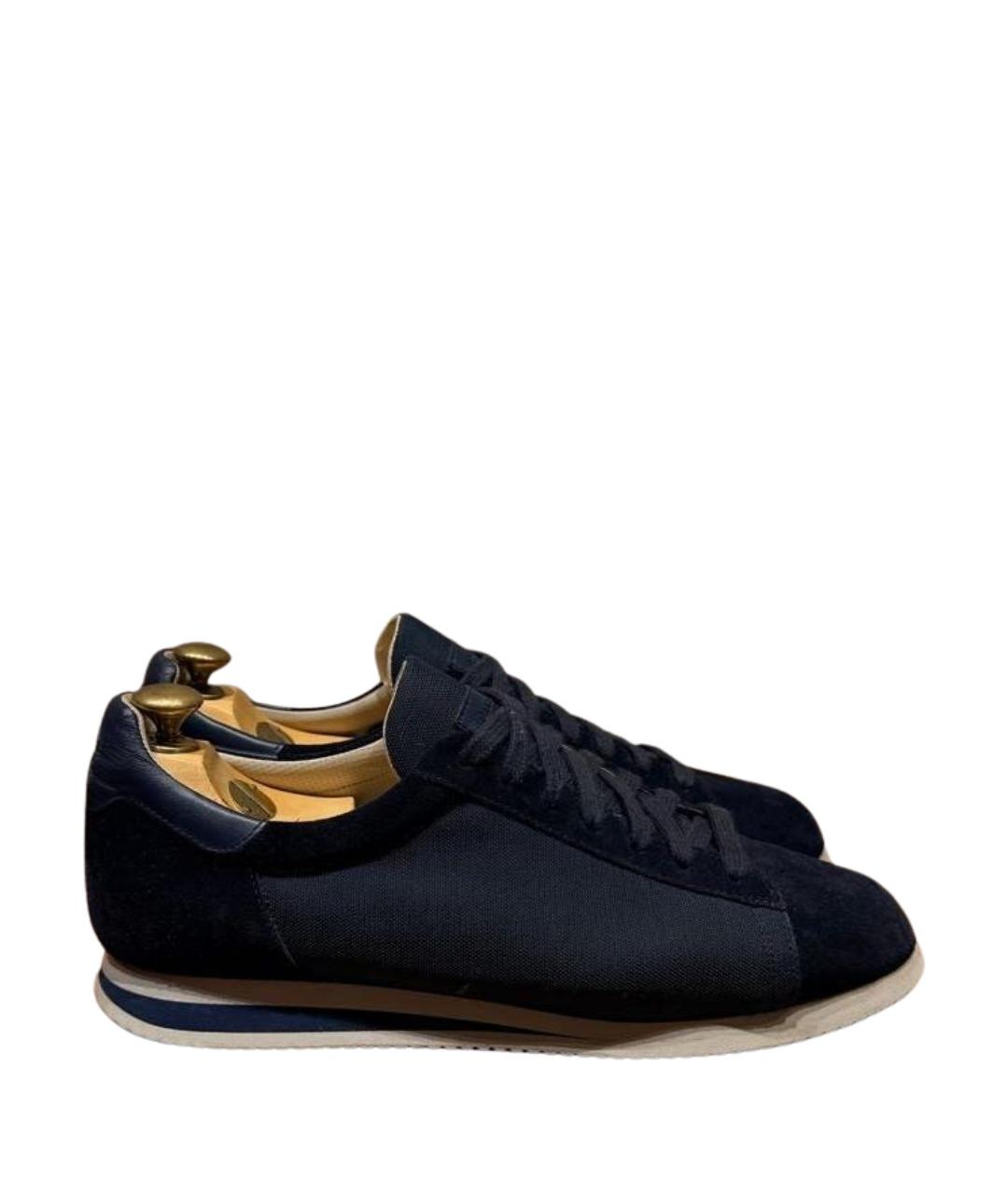 BRUNELLO CUCINELLI Темно-синие низкие кроссовки / кеды, фото 1