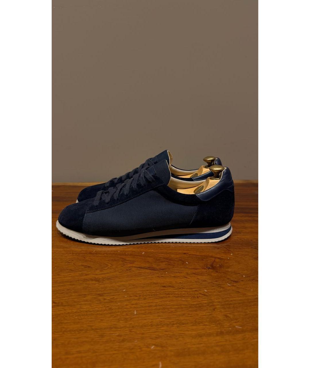 BRUNELLO CUCINELLI Темно-синие низкие кроссовки / кеды, фото 5