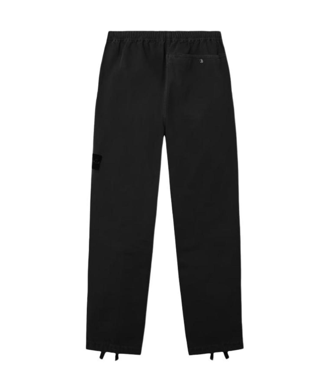 STONE ISLAND Черные прямые брюки, фото 2
