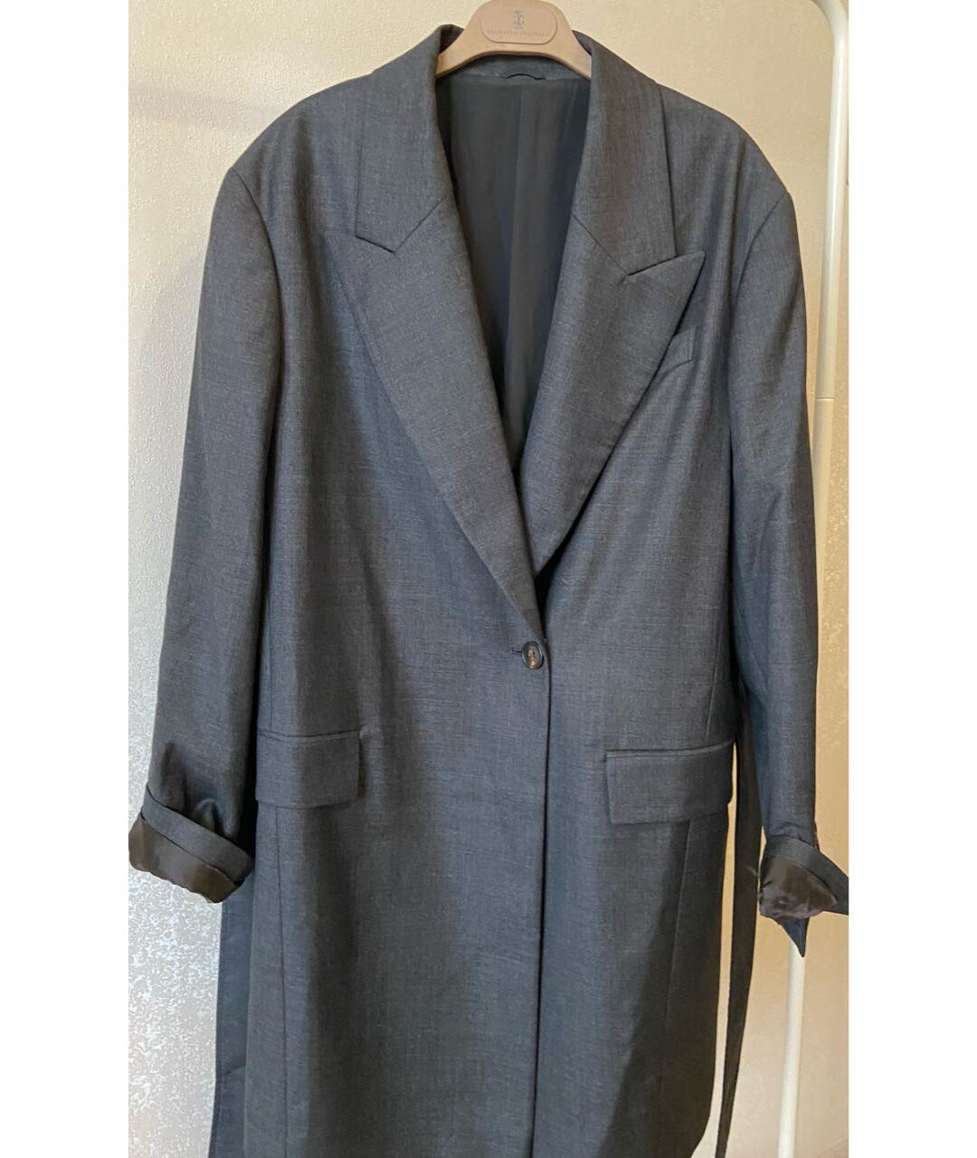 BRUNELLO CUCINELLI Серый шерстяной жакет/пиджак, фото 4