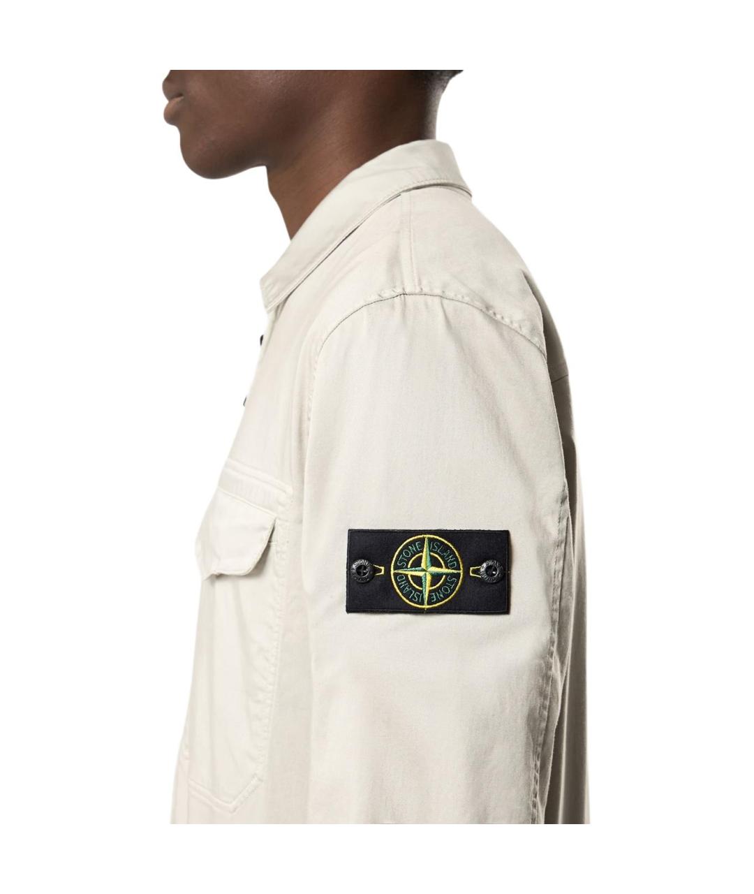 STONE ISLAND Серая кэжуал рубашка, фото 5