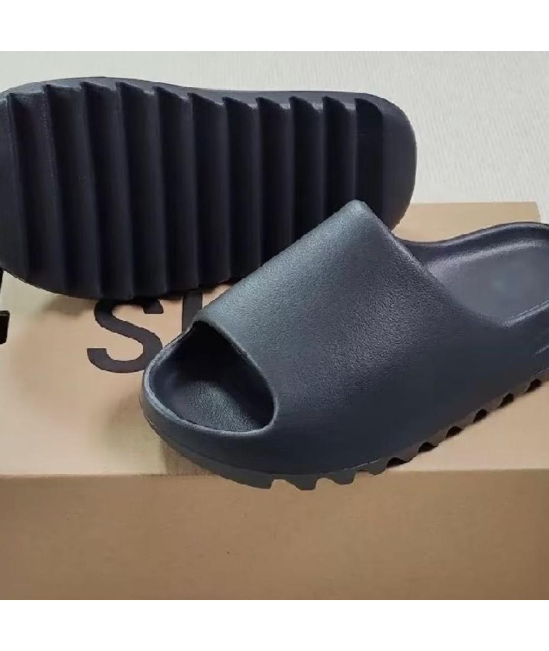 ADIDAS YEEZY Черные шлепанцы, фото 4