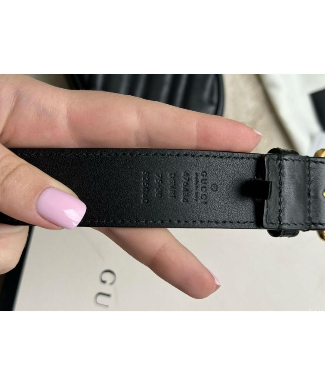 GUCCI Черная кожаная поясная сумка, фото 6