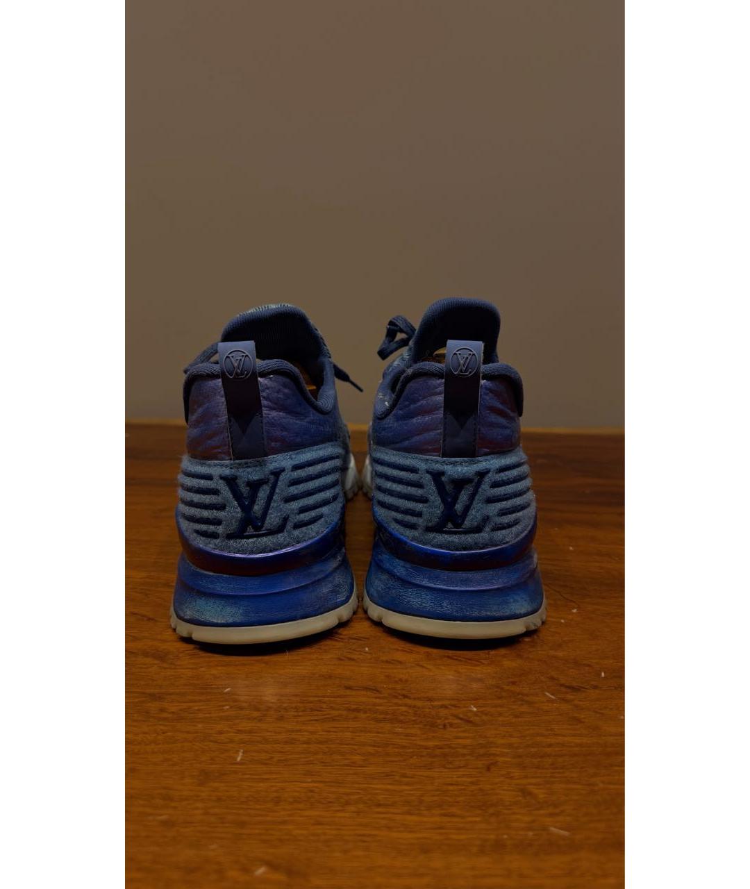 LOUIS VUITTON Голубые низкие кроссовки / кеды, фото 4