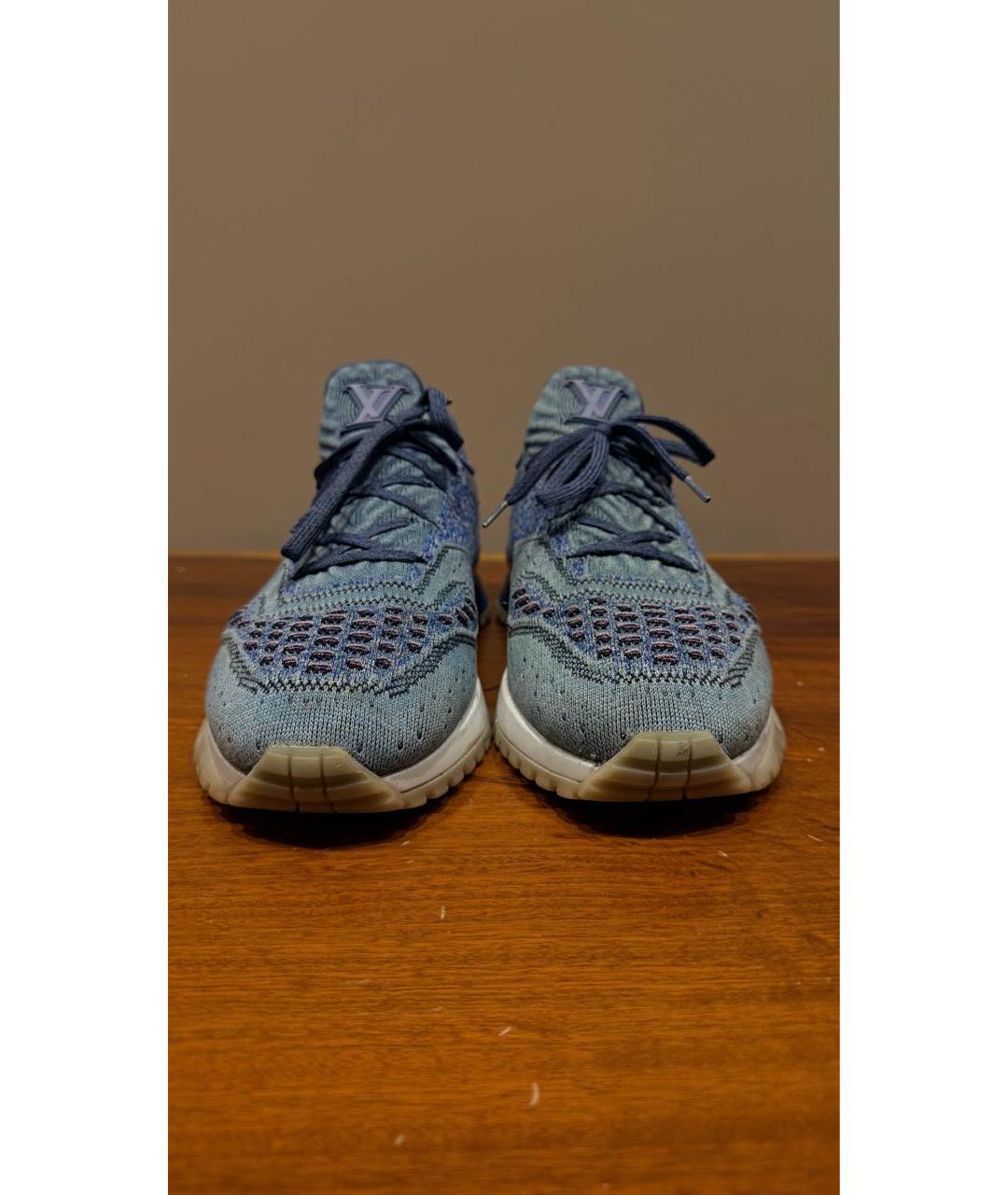 LOUIS VUITTON Голубые низкие кроссовки / кеды, фото 3