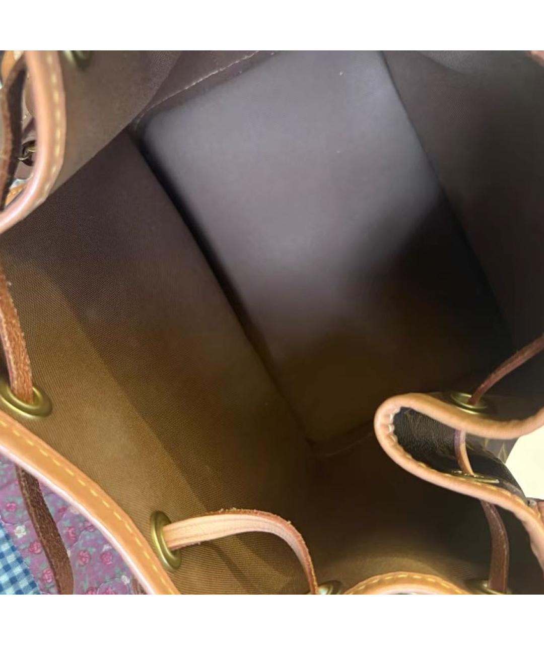 LOUIS VUITTON Коричневая кожаная сумка тоут, фото 3