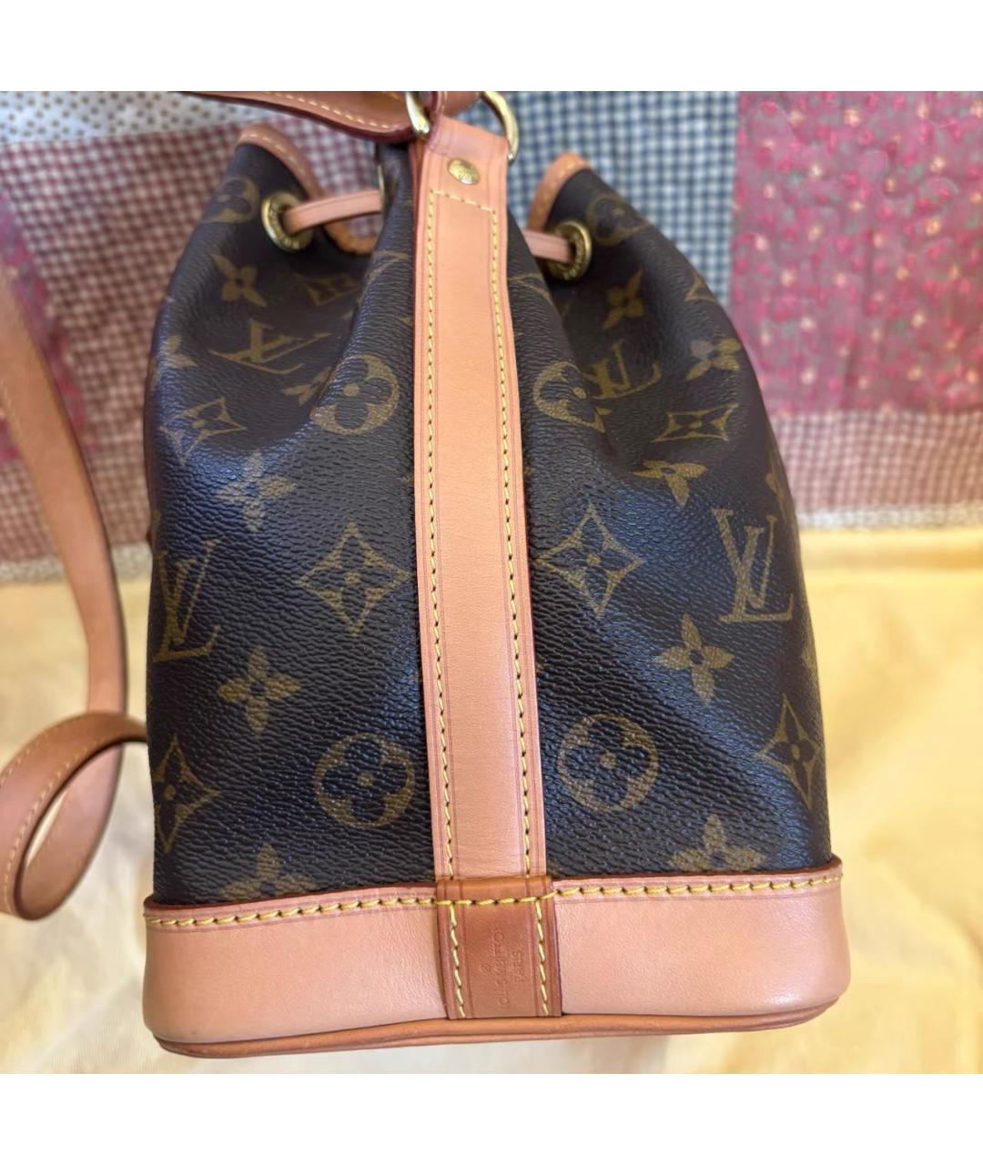 LOUIS VUITTON Коричневая кожаная сумка тоут, фото 5