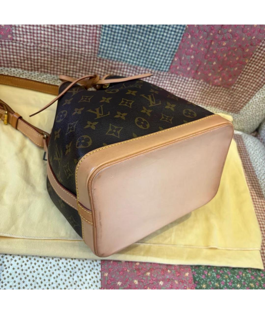 LOUIS VUITTON Коричневая кожаная сумка тоут, фото 8