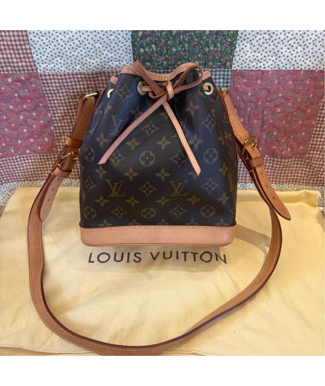 LOUIS VUITTON Коричневая кожаная сумка тоут, фото 9