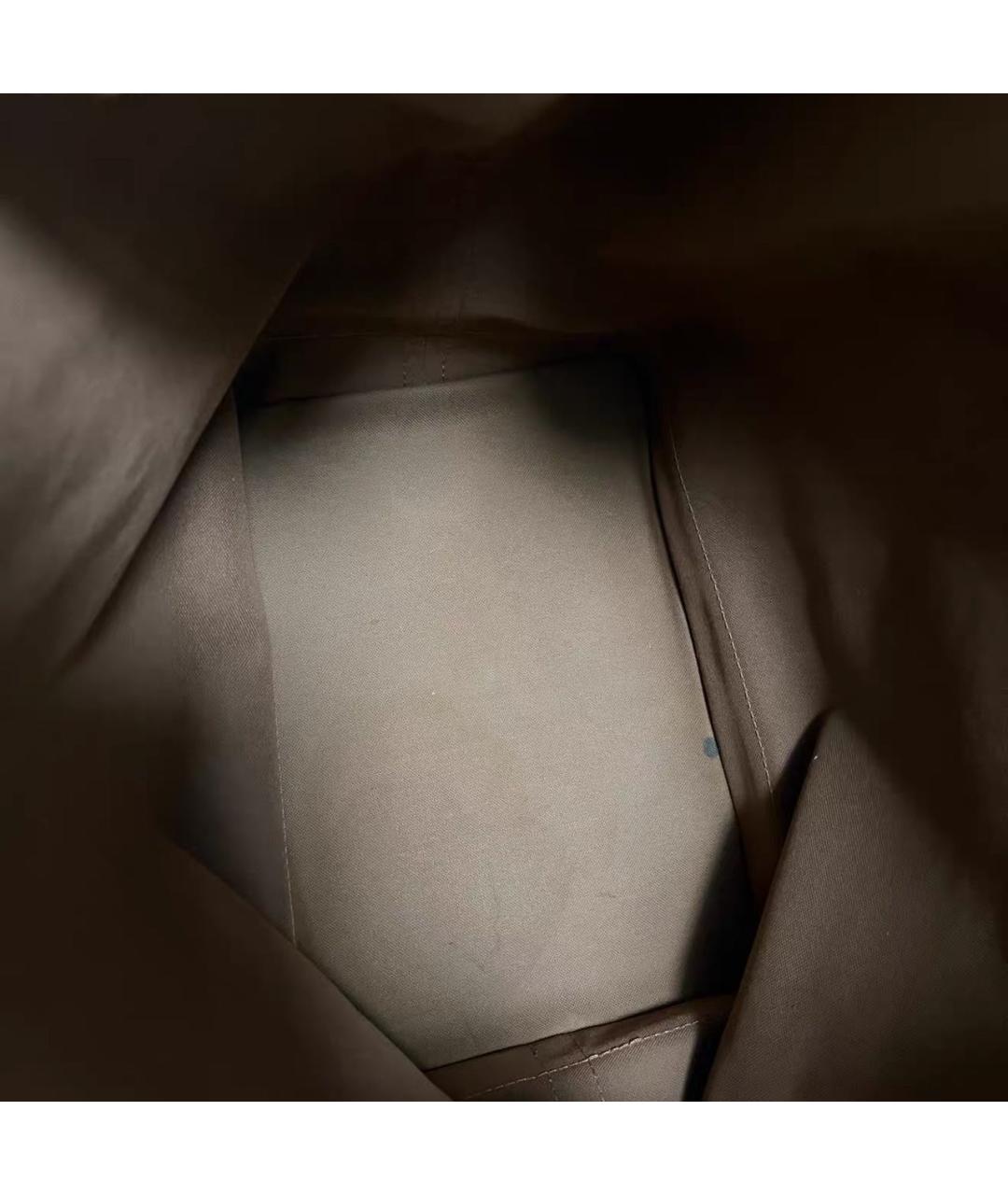 LOUIS VUITTON Коричневая кожаная сумка тоут, фото 7