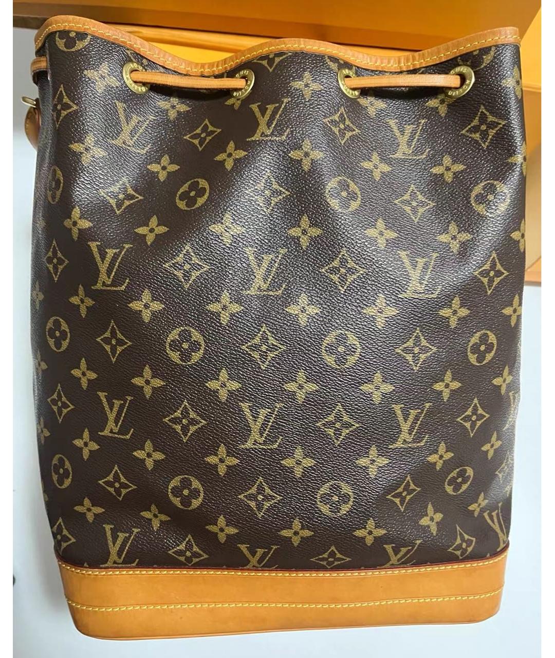 LOUIS VUITTON Коричневая кожаная сумка тоут, фото 2