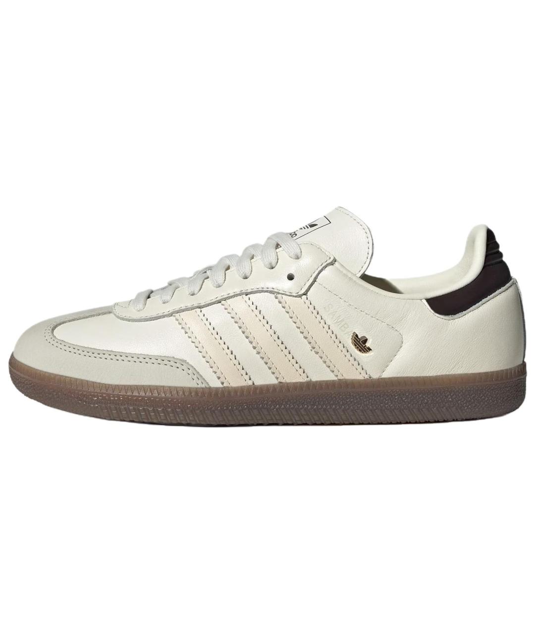 ADIDAS Бежевые кожаные кеды, фото 2