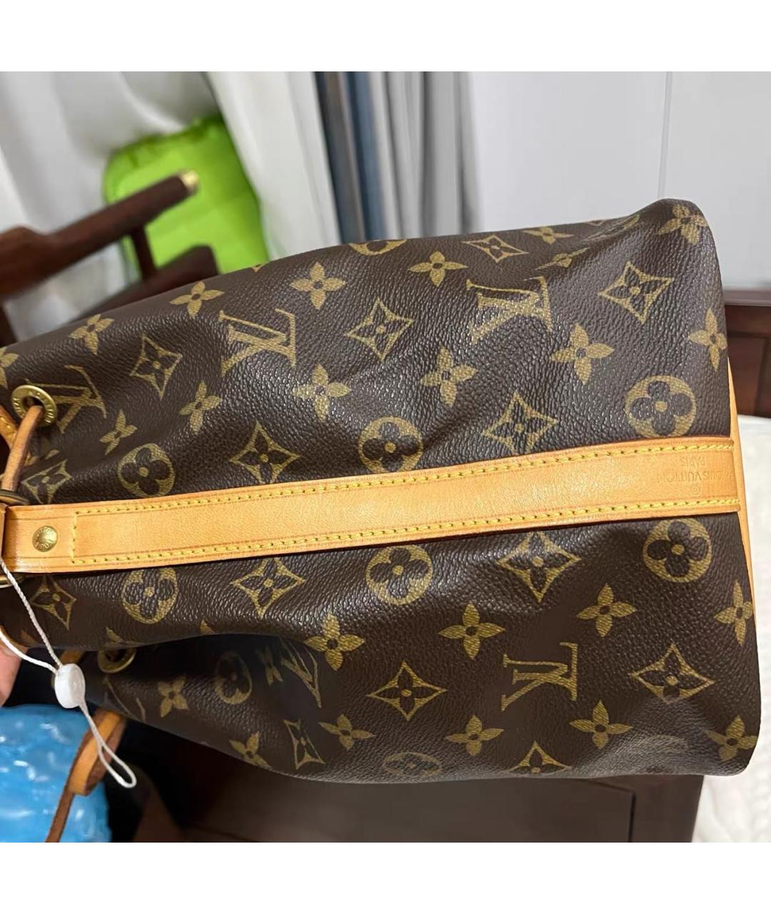 LOUIS VUITTON Коричневая кожаная сумка через плечо, фото 4