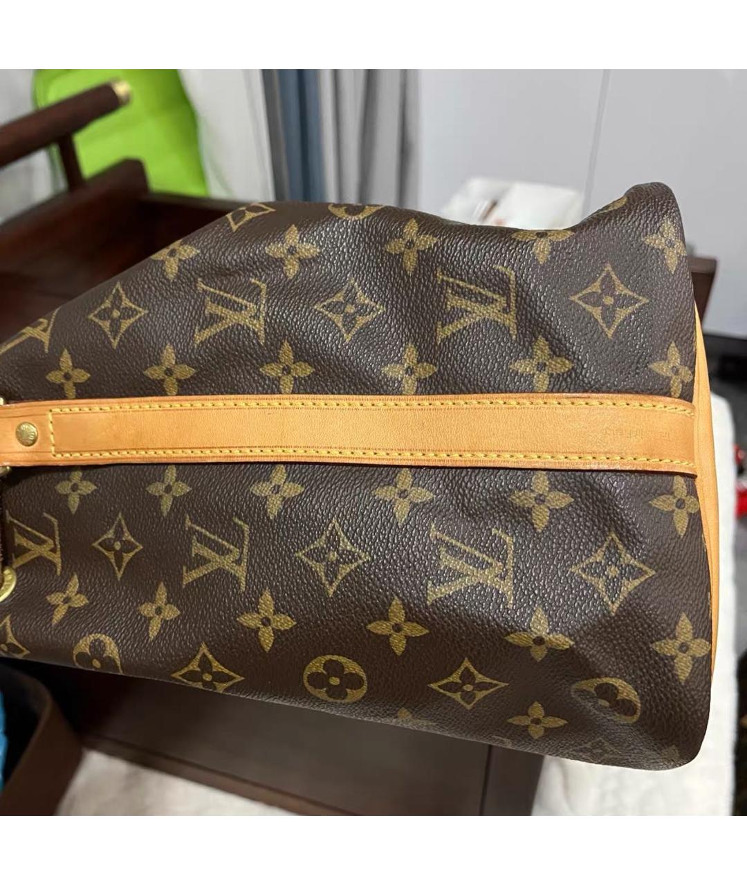 LOUIS VUITTON Коричневая кожаная сумка через плечо, фото 3