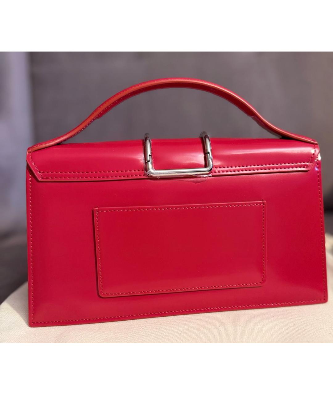 JACQUEMUS Красная кожаная сумка через плечо, фото 2