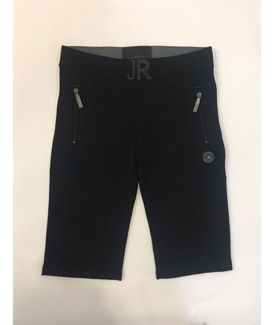 JOHN RICHMOND Черные хлопко-эластановые шорты, фото 2