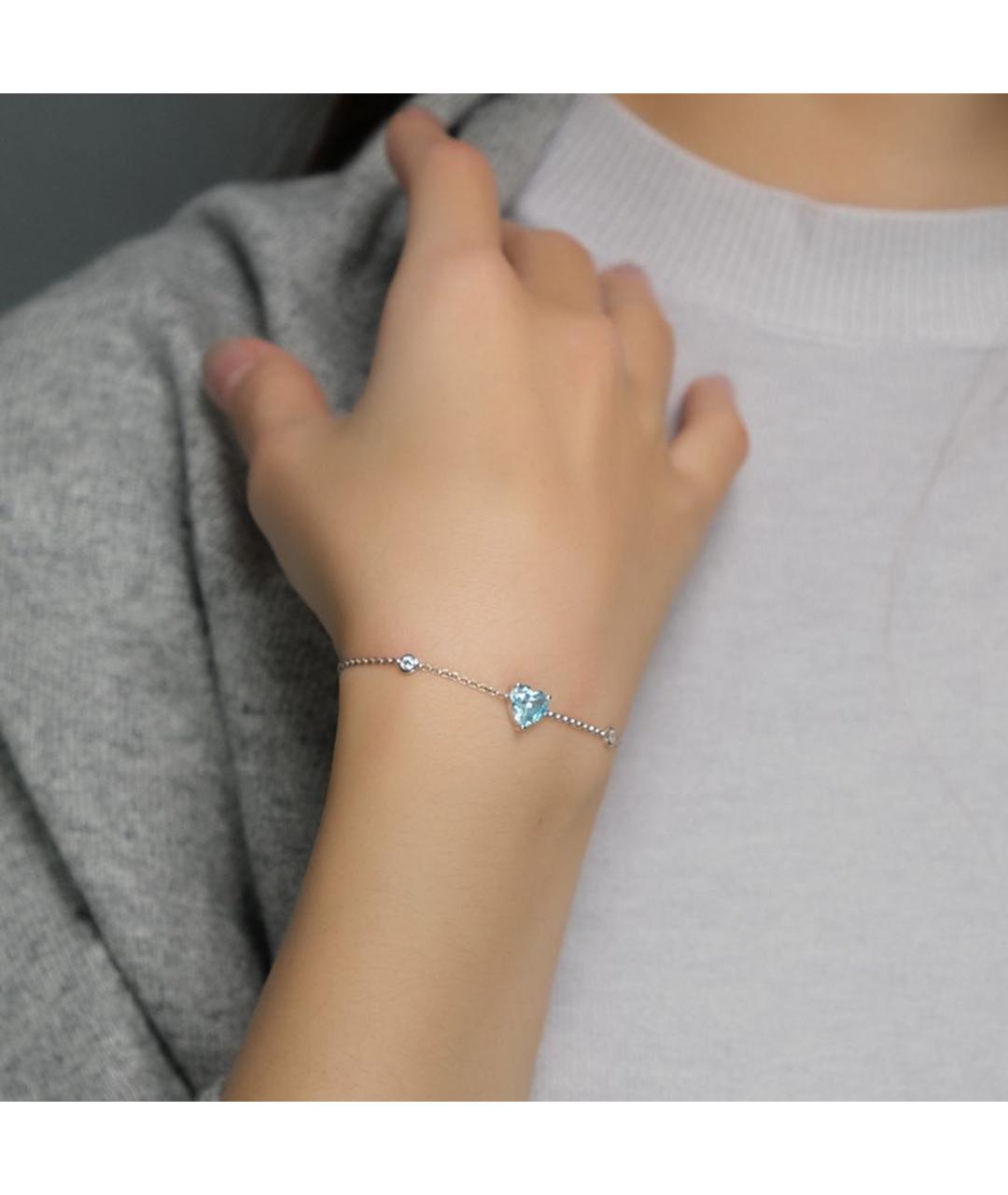 APM Monaco Голубой серебряный браслет, фото 3