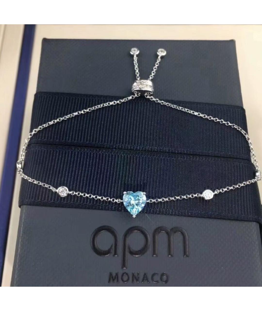 APM Monaco Голубой серебряный браслет, фото 5