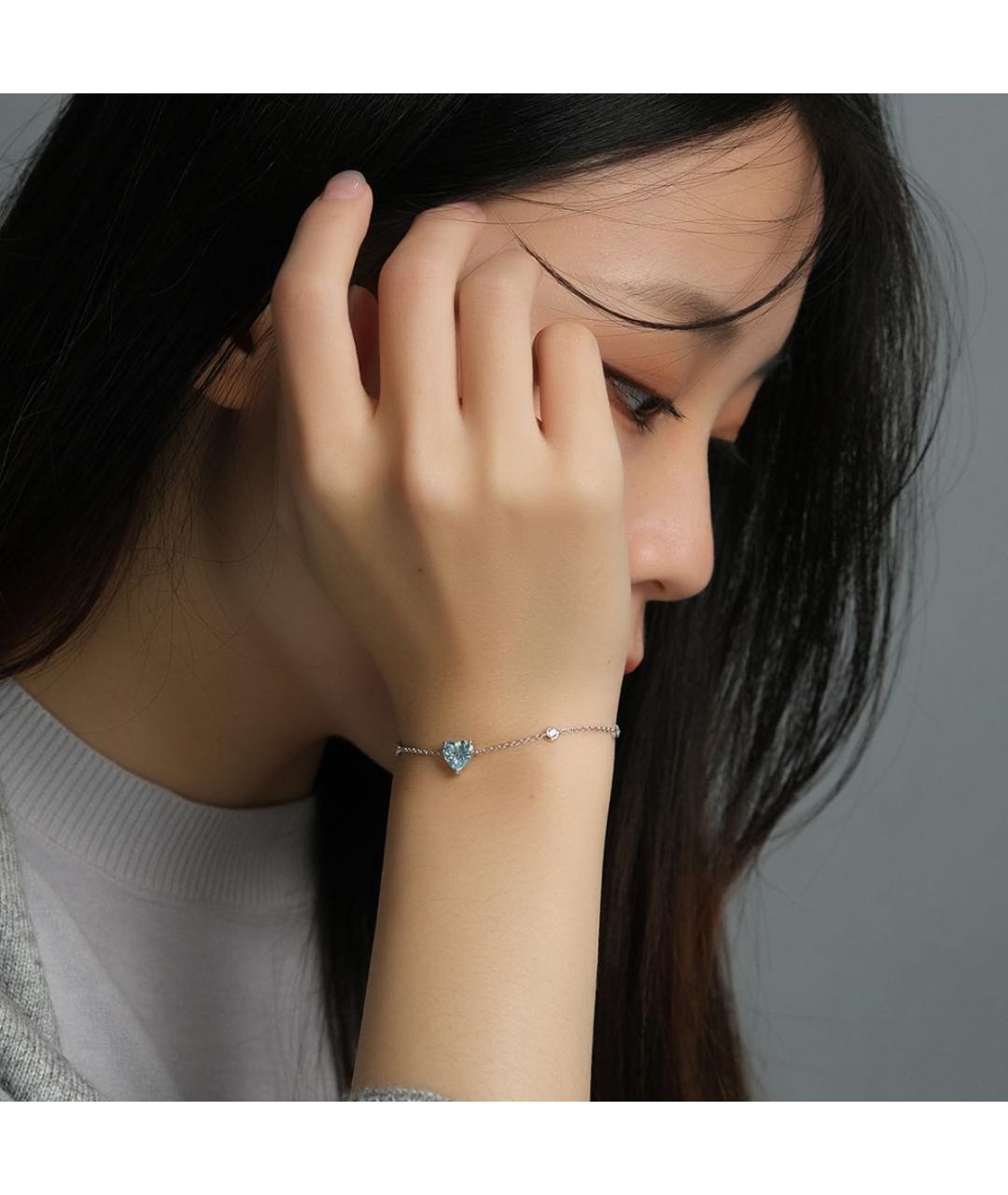 APM Monaco Голубой серебряный браслет, фото 4