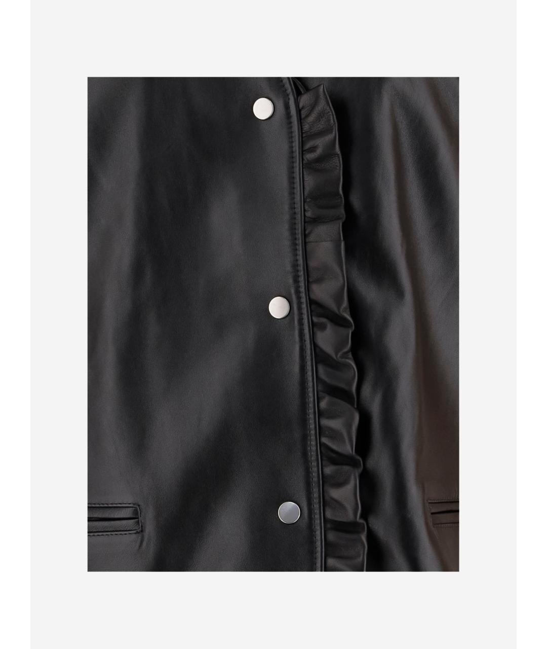 NICCOLO PASQUALETTI Черный кожаный жилет, фото 3