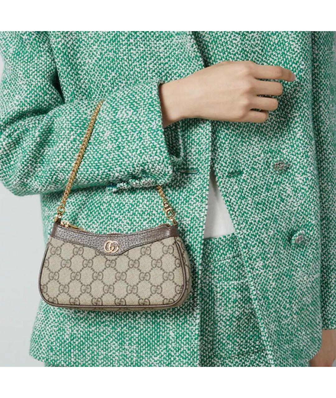 GUCCI Коричневая сумка с короткими ручками, фото 5