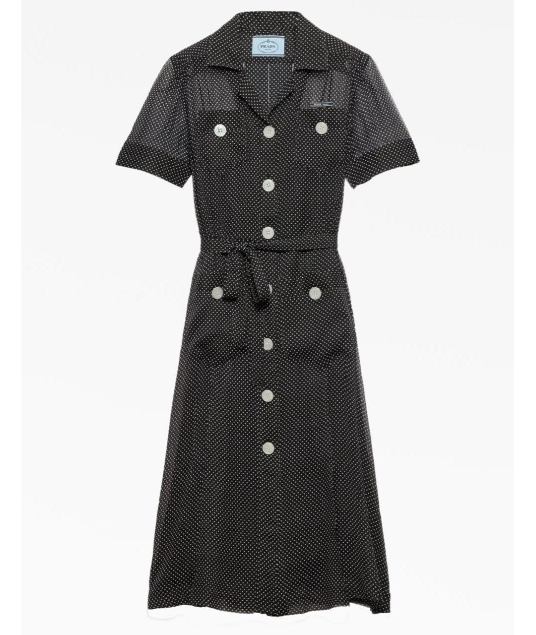 PRADA Черное шелковое платье, фото 8