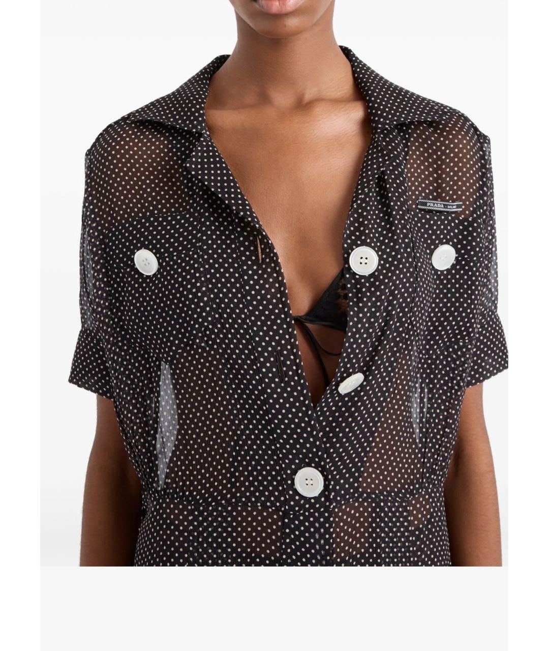 PRADA Черное шелковое платье, фото 4