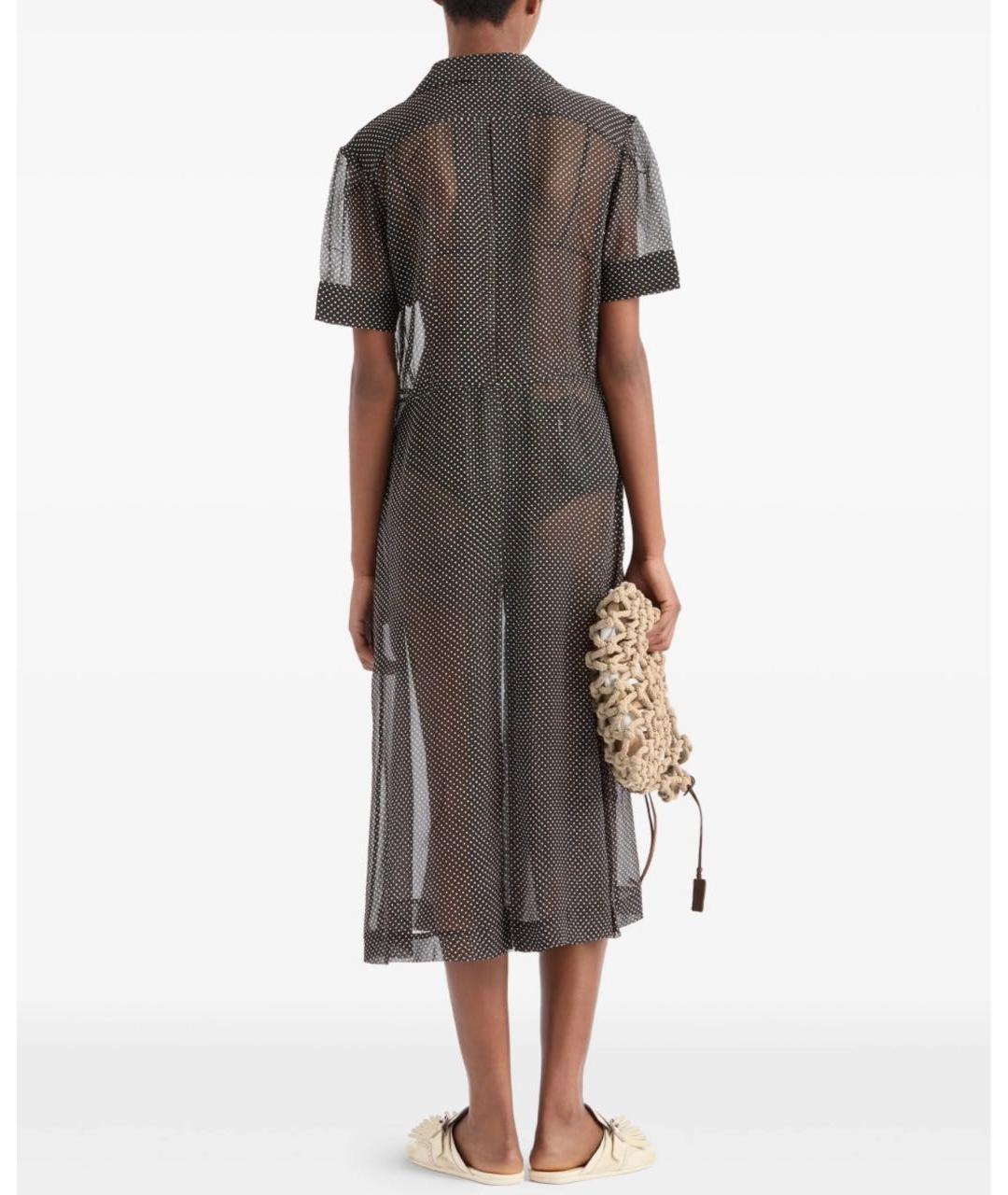 PRADA Черное шелковое платье, фото 2