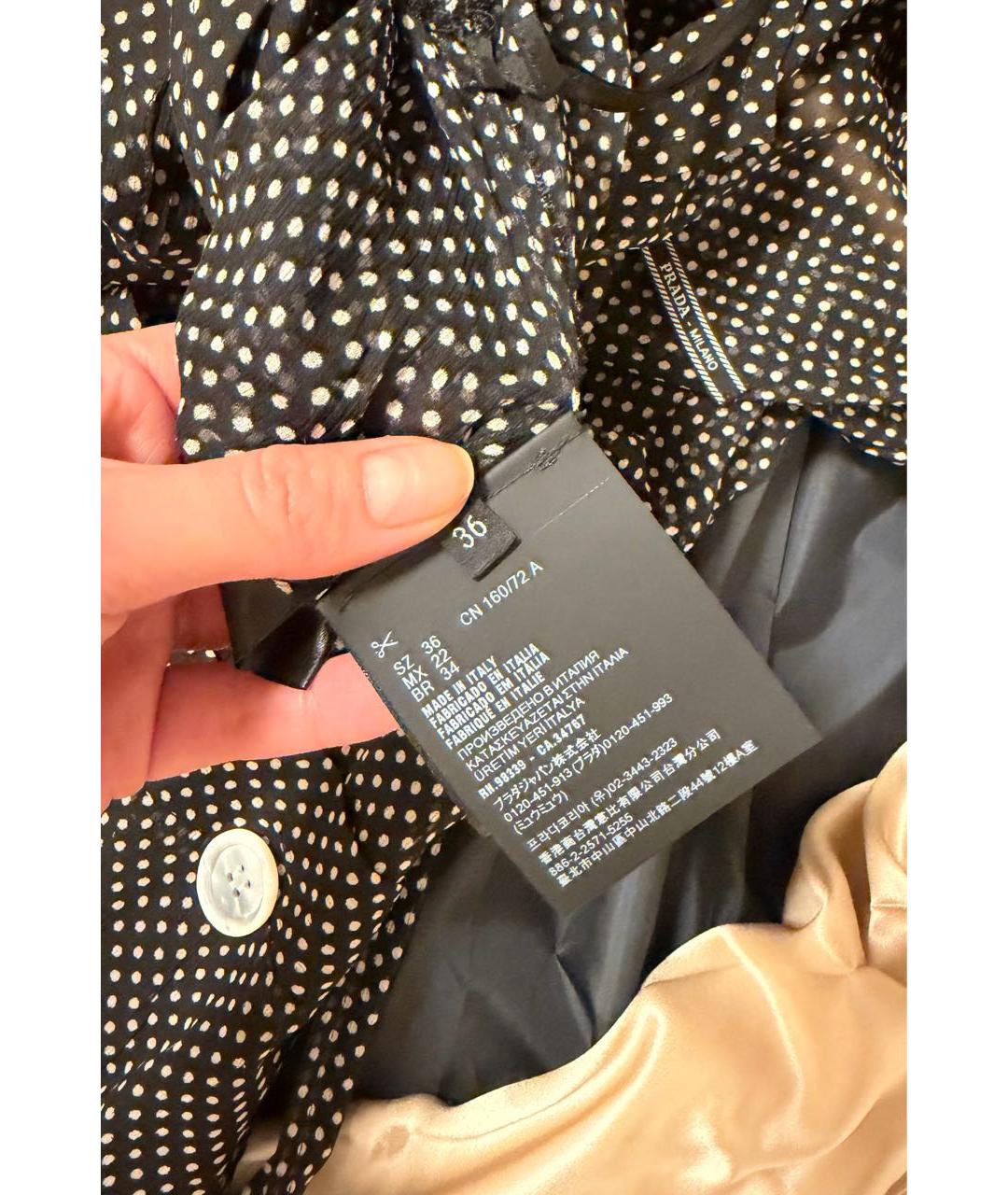 PRADA Черное шелковое платье, фото 5