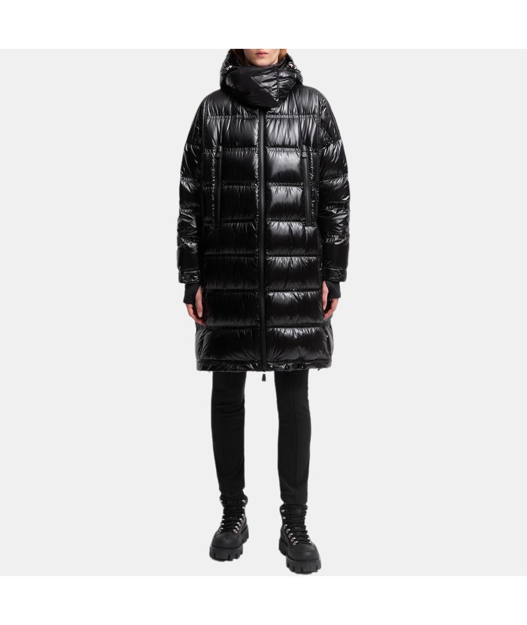 MONCLER Черный пуховик, фото 2