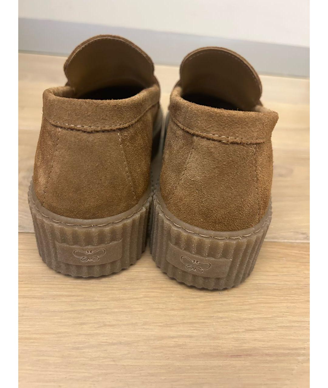 WEEKEND MAX MARA Оранжевое замшевые лоферы, фото 4