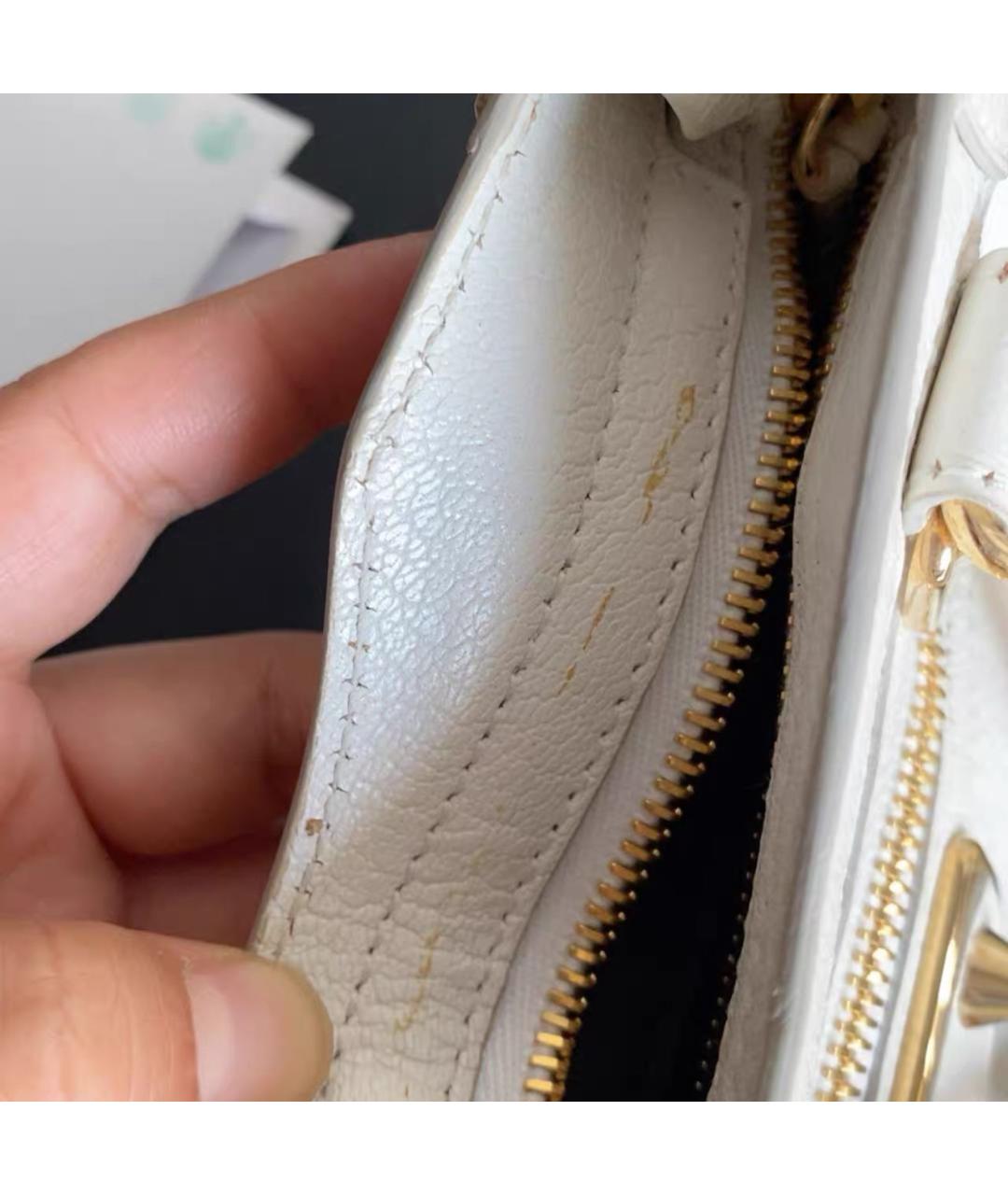 BALENCIAGA Белая кожаная сумка через плечо, фото 8