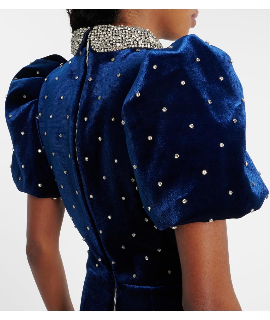 REBECCA VALLANCE Синее полиэстеровое коктейльное платье, фото 5