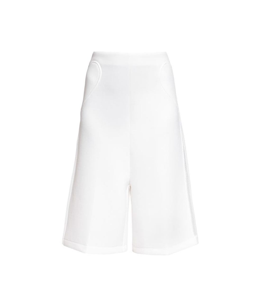TWIN-SET Белая хлопко-эластановая юбка-шорты, фото 1