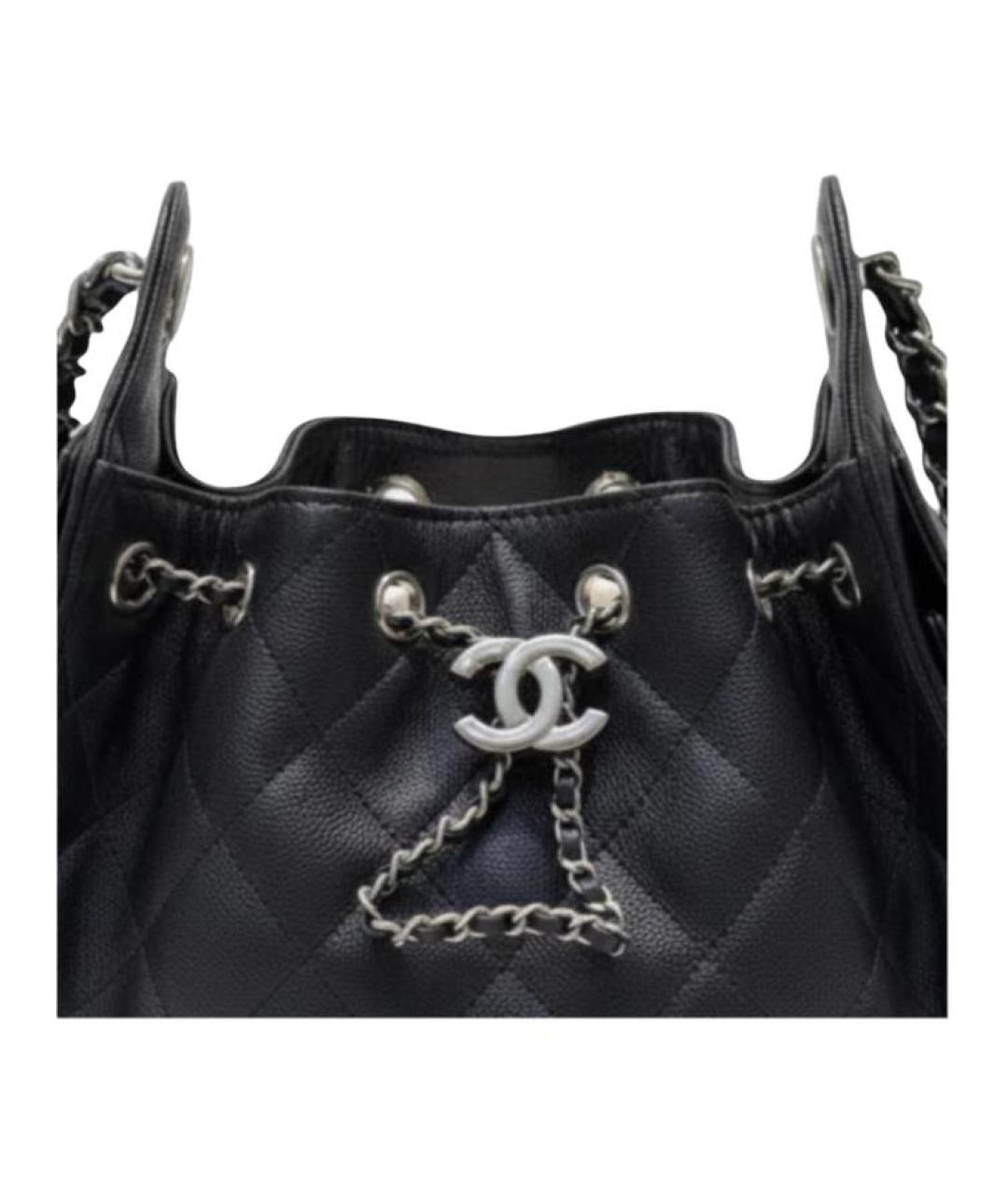 CHANEL Черная кожаная сумка через плечо, фото 4