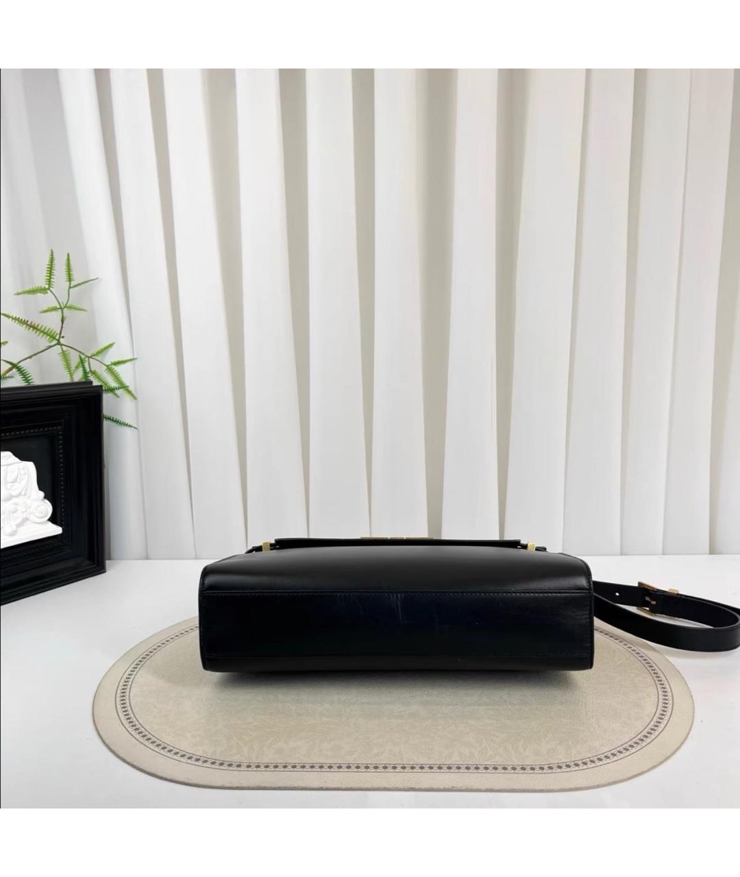 SAINT LAURENT Черная кожаная сумка через плечо, фото 3
