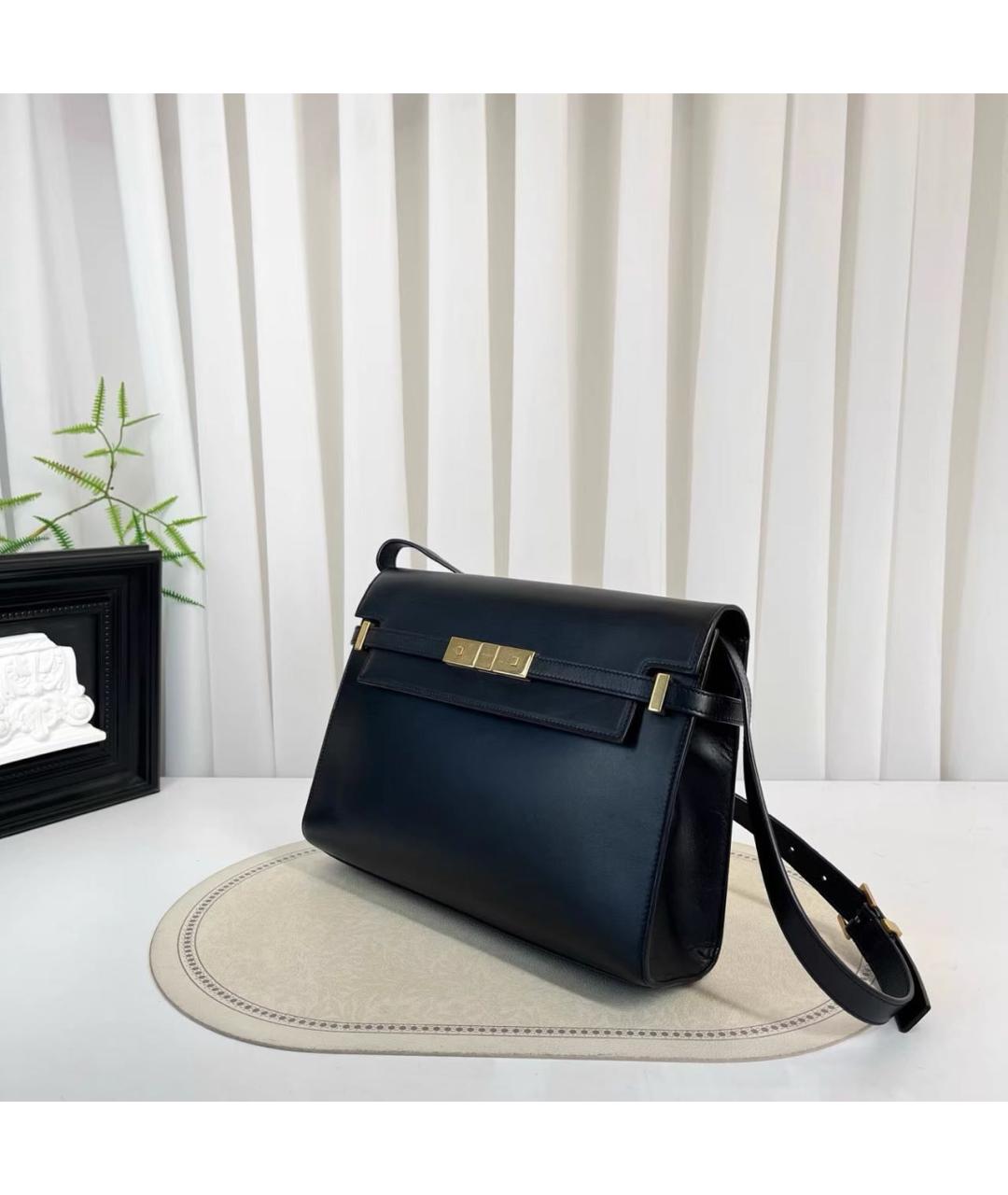 SAINT LAURENT Черная кожаная сумка через плечо, фото 5