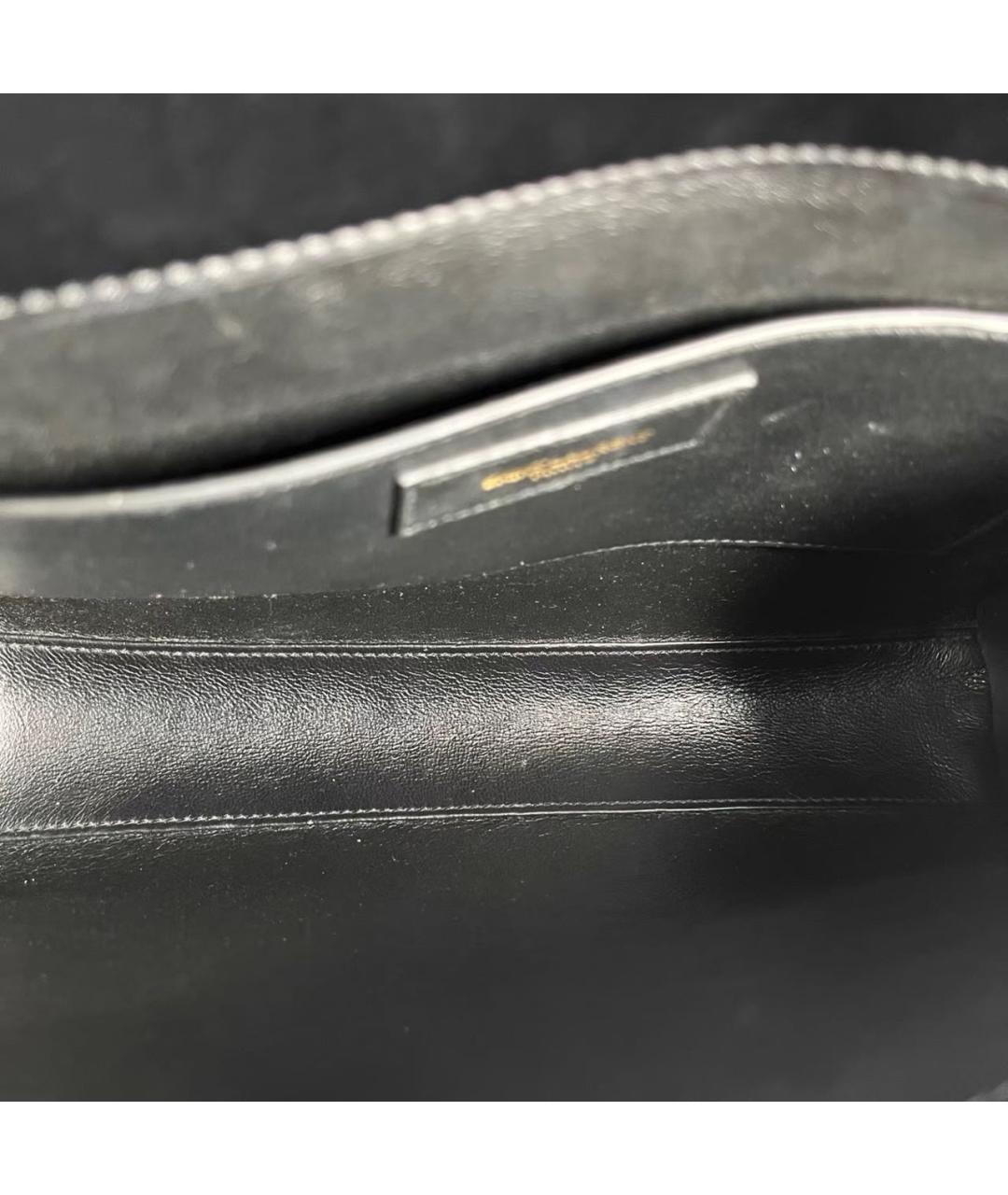 SAINT LAURENT Черная кожаная сумка через плечо, фото 6