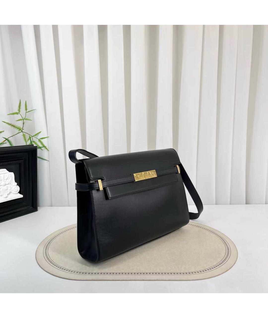 SAINT LAURENT Черная кожаная сумка через плечо, фото 4