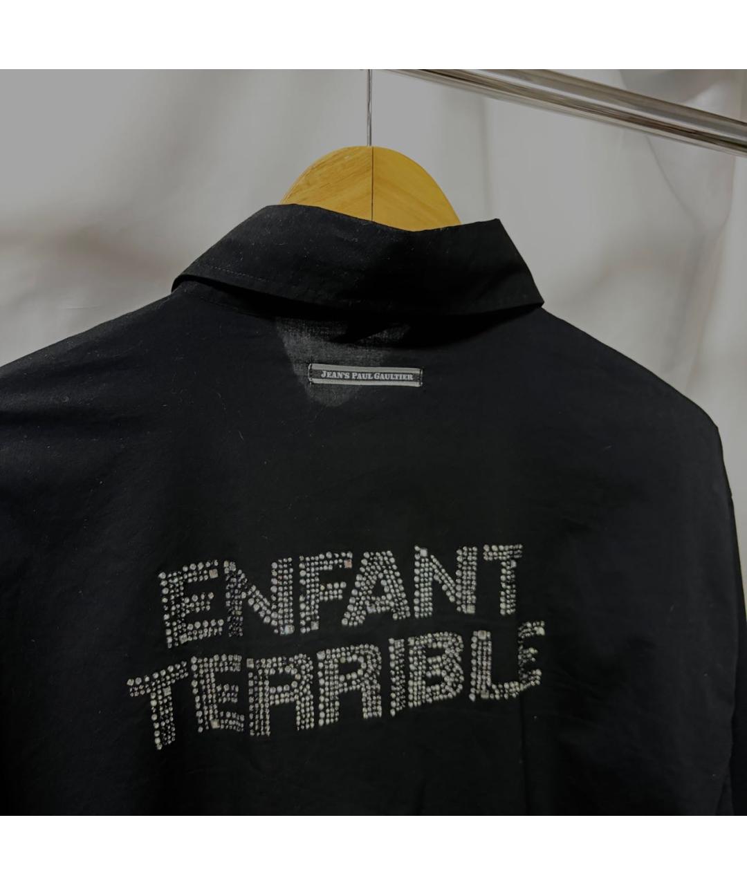 JEAN PAUL GAULTIER Черная хлопковая классическая рубашка, фото 3