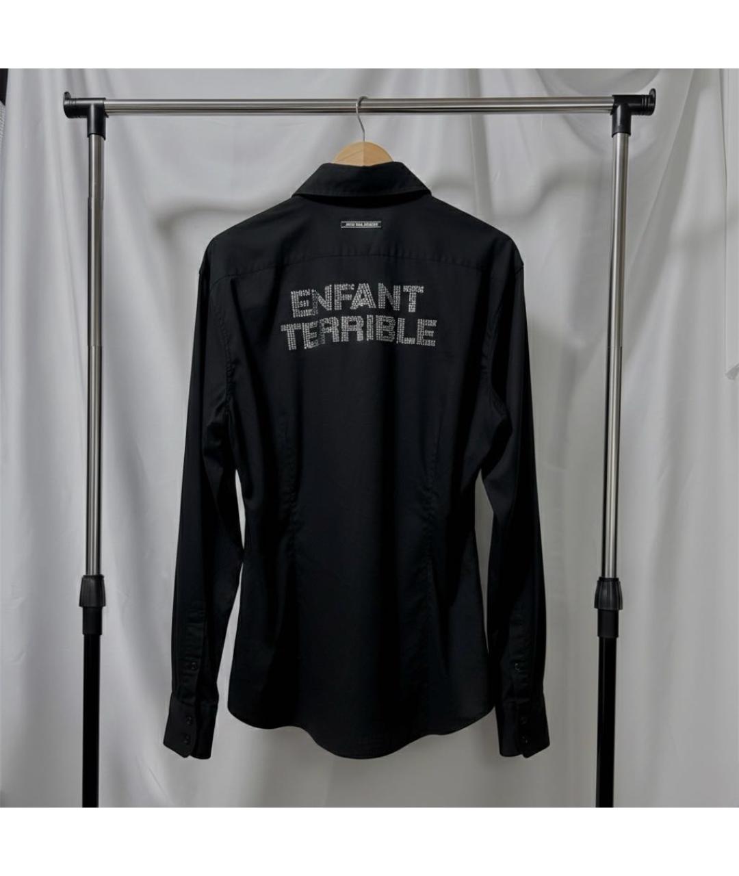 JEAN PAUL GAULTIER Черная хлопковая классическая рубашка, фото 5