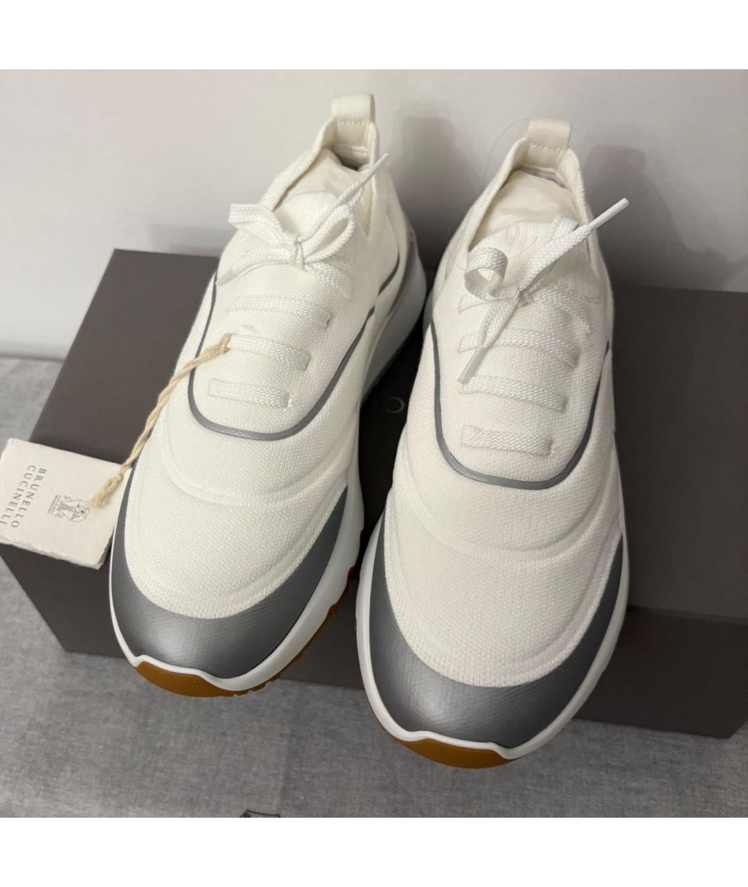 BRUNELLO CUCINELLI Белые высокие кроссовки / кеды, фото 3