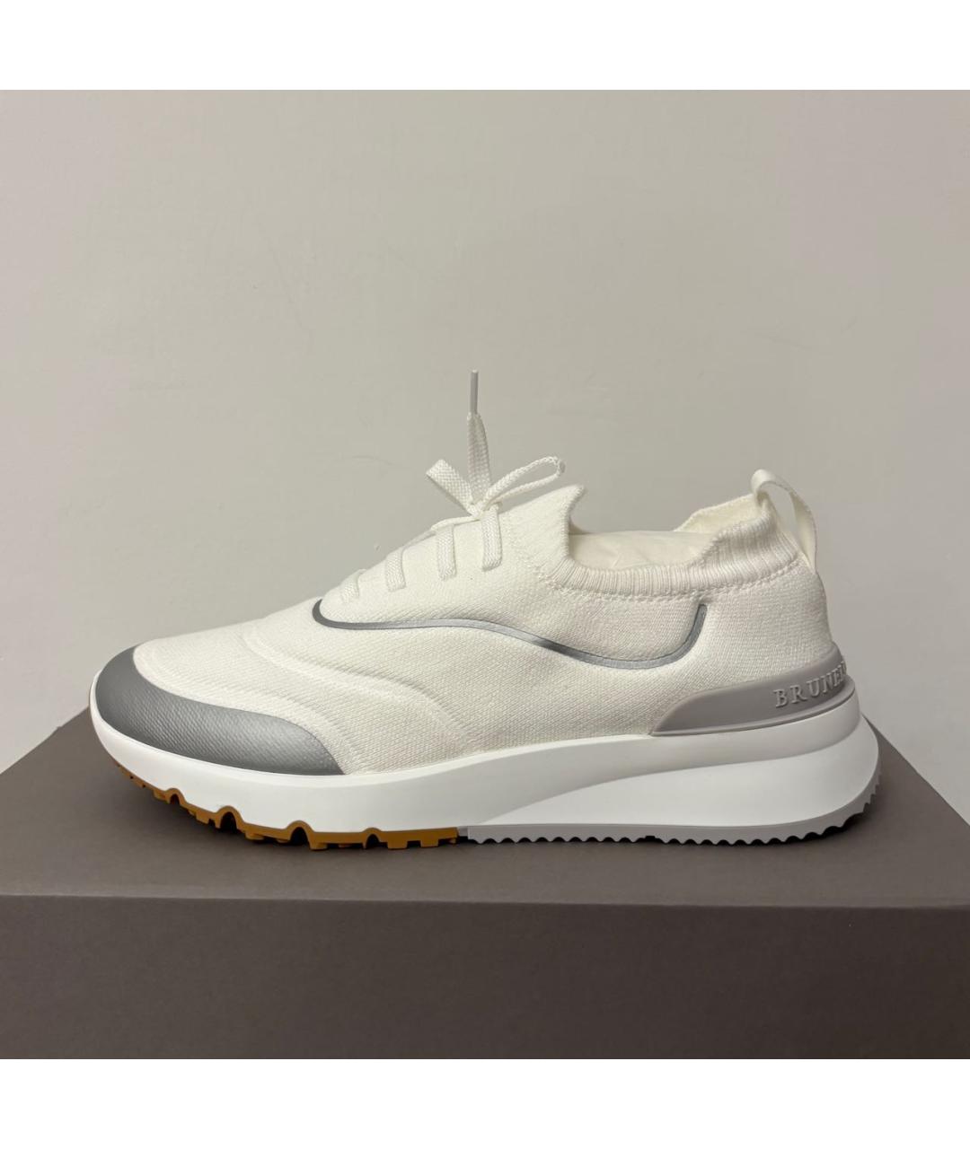 BRUNELLO CUCINELLI Белые высокие кроссовки / кеды, фото 8