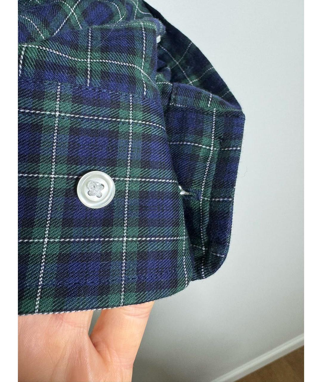 RALPH LAUREN Темно-синяя хлопковая детская рубашка, фото 4